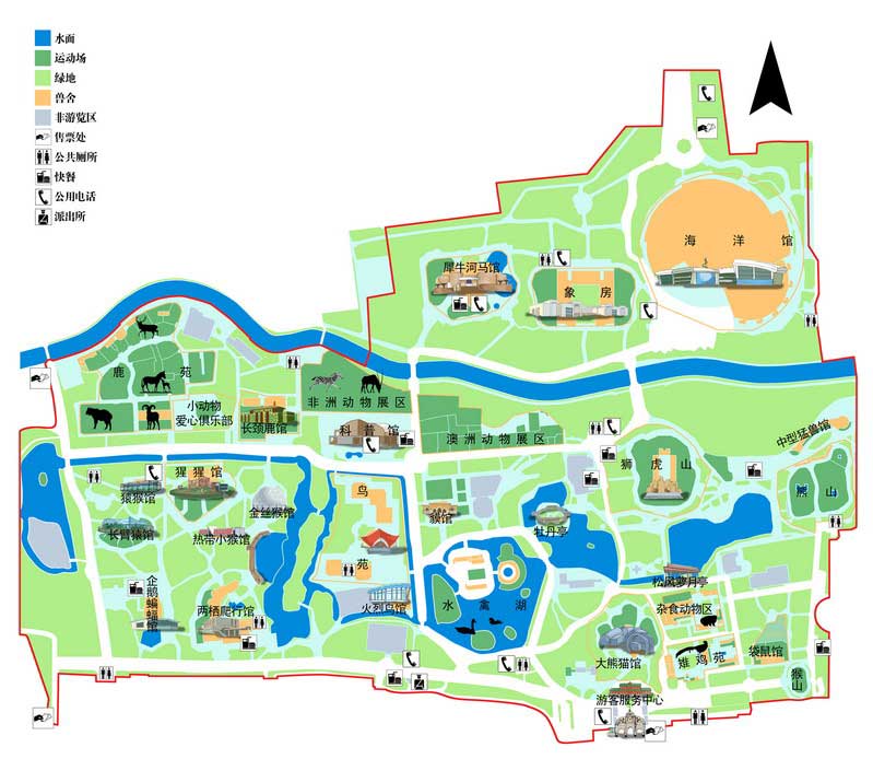 北京動物園案内図