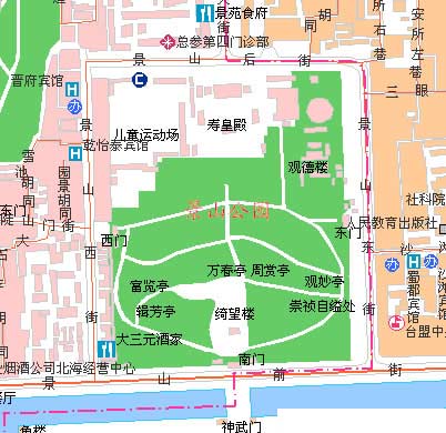 景山公園案内図