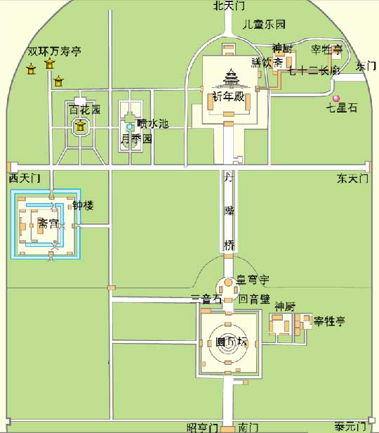 天壇公園の案内図