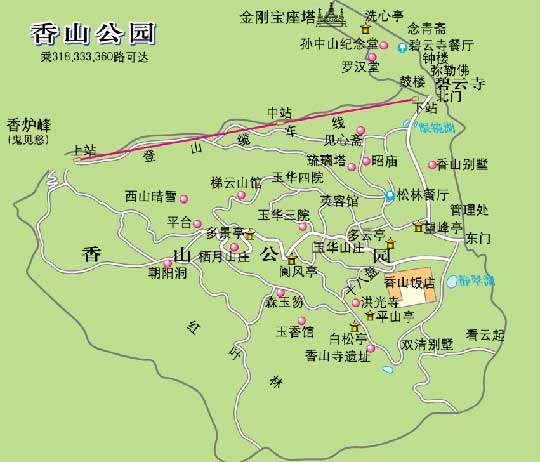 香山公園案内図