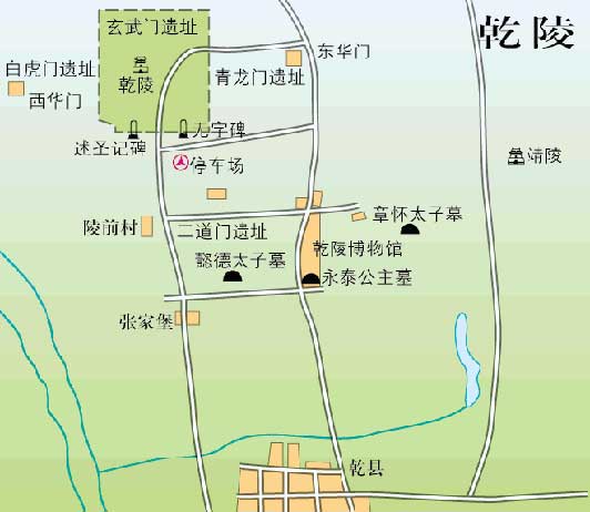 乾陵案内図