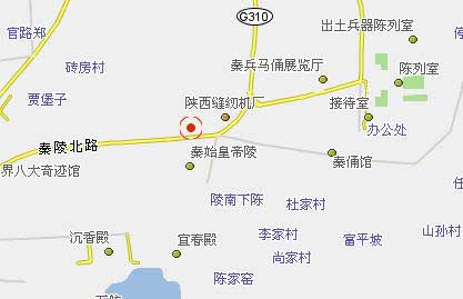 秦の始皇帝陵の案内図